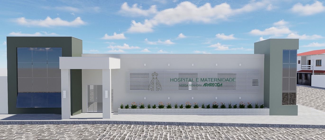 Hospital Nossa Senhora Aparecida facade and website project preview